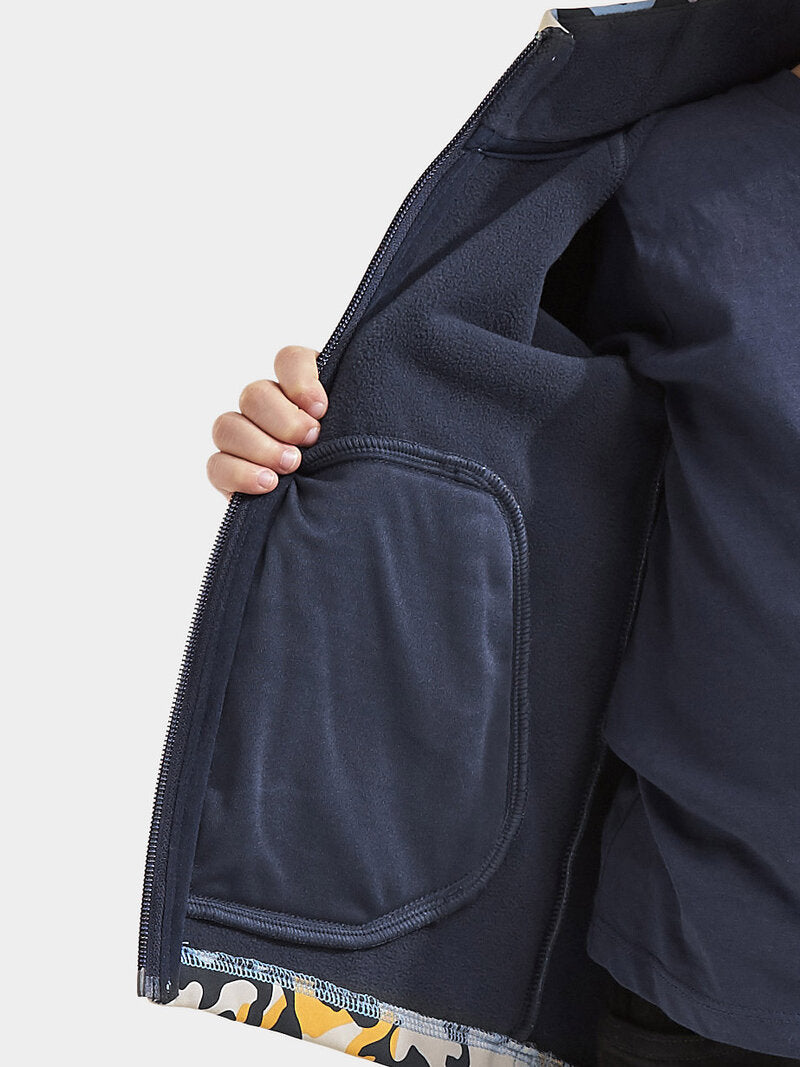 Dellen Kids' Softshell Jacket Multi Algae - Didriksons