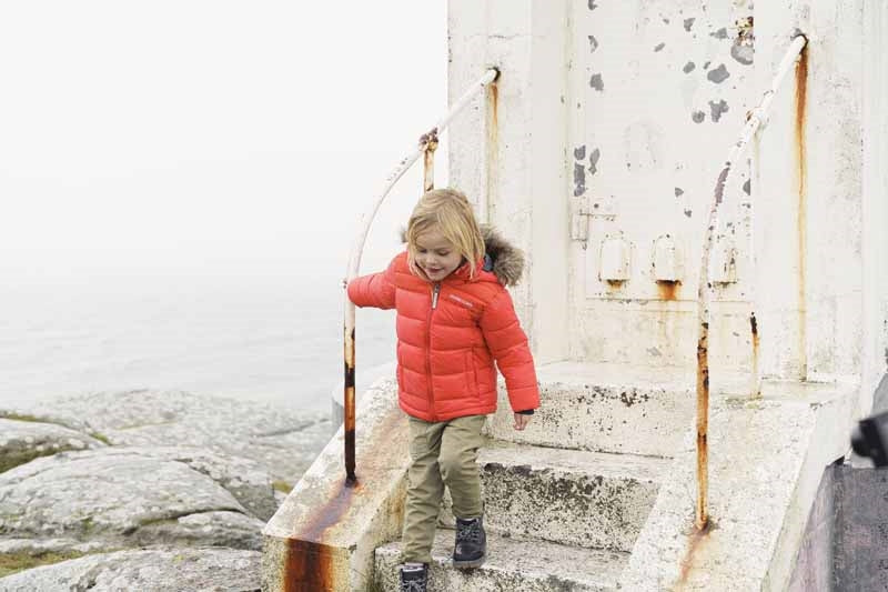 Digory Puff Kids' Winter Jacket Orange-Red - Didriksons