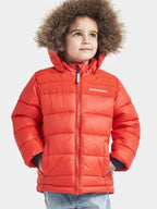 Digory Puff Kids' Winter Jacket Orange-Red - Didriksons