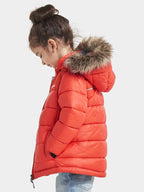 Digory Puff Kids' Winter Jacket Orange-Red - Didriksons