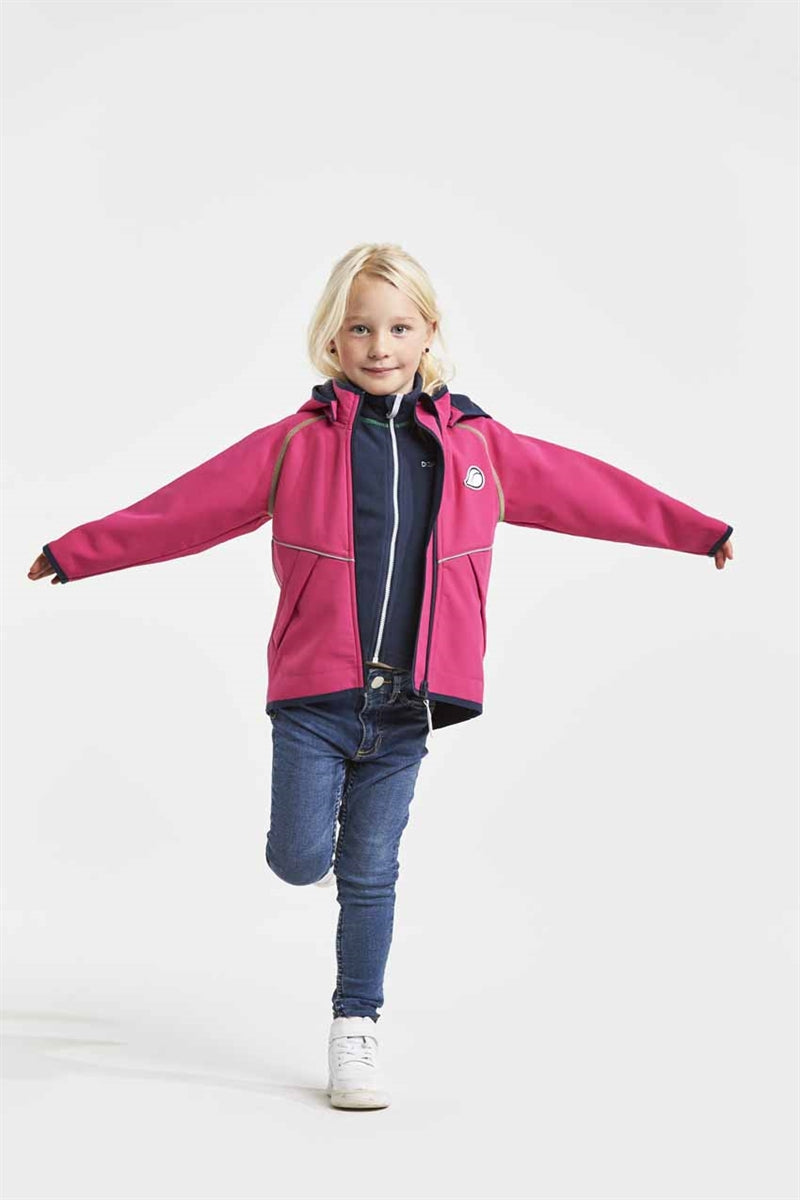 Elmån Kids' Softshell Jacket Fuchsia - Didriksons