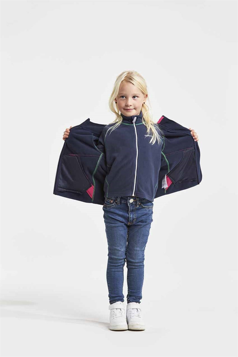 Elmån Kids' Softshell Jacket Fuchsia - Didriksons