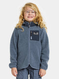Exa Fleece Jacket Kids Junior True Blue Didriksons