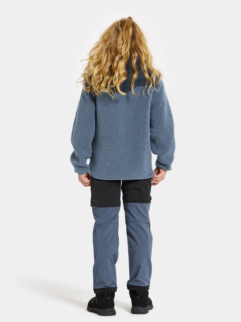 Exa Fleece Jacket Kids Junior True Blue Didriksons