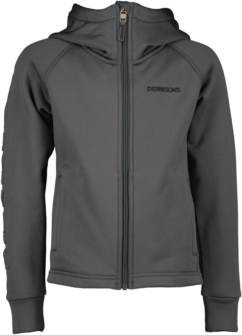 Hekto Fleece Jacket Kids Coal Black Didriksons