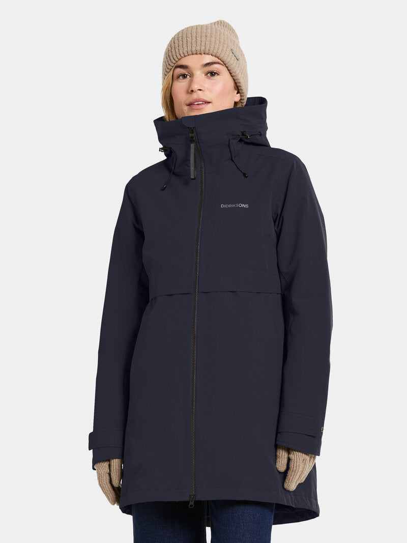 Helle 6 Vinterparkas Dam Dark Night Blue Didriksons