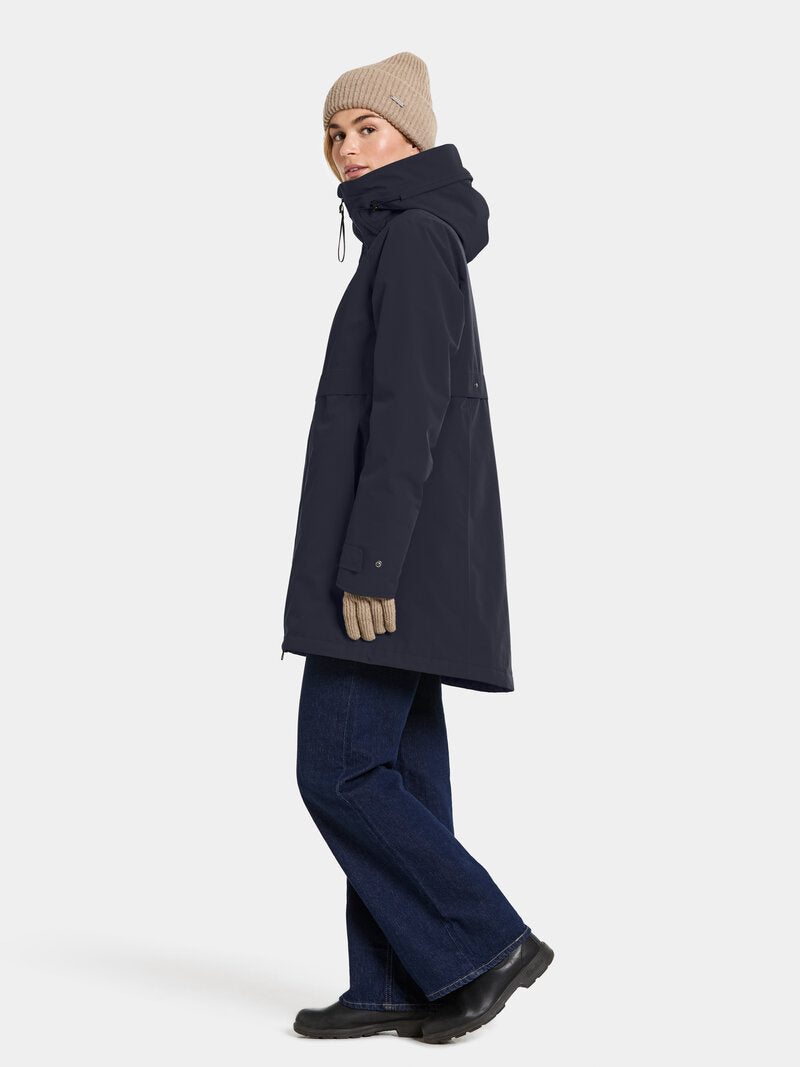 Helle 6 Vinterparkas Dam Dark Night Blue Didriksons