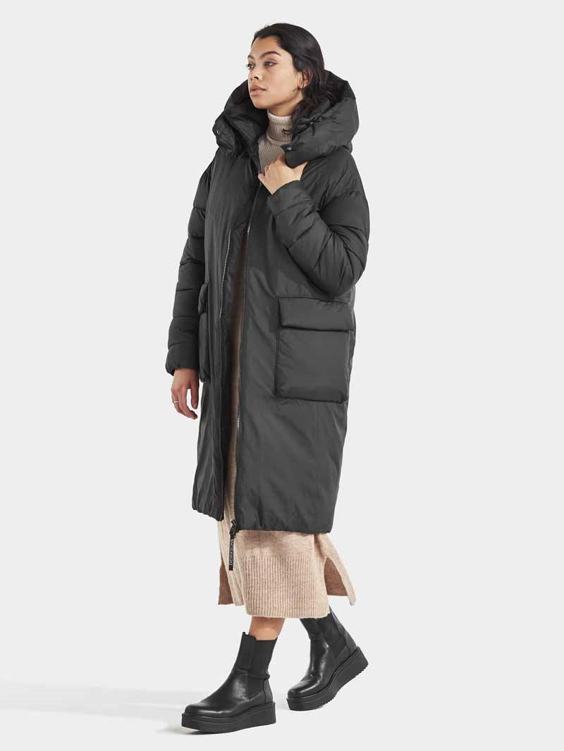 Melina Puff Vinterparkas Dam Svart - Didriksons
