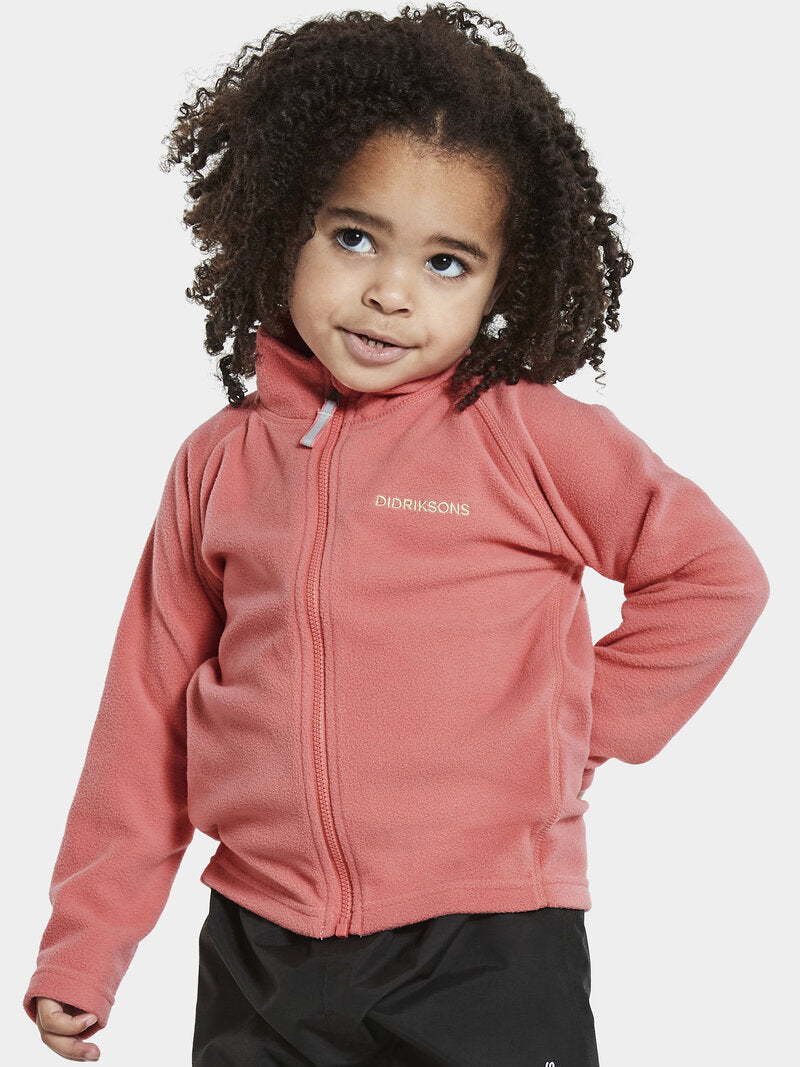Monte Fleecejacka 8 Barn Peach Rose Didriksons