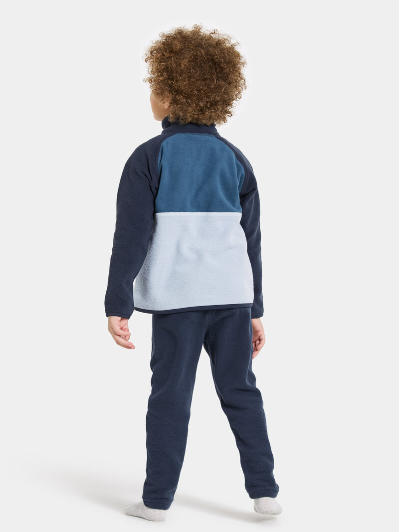 Monte Fleecetröja med knappar Barn Cloud Blue Didriksons