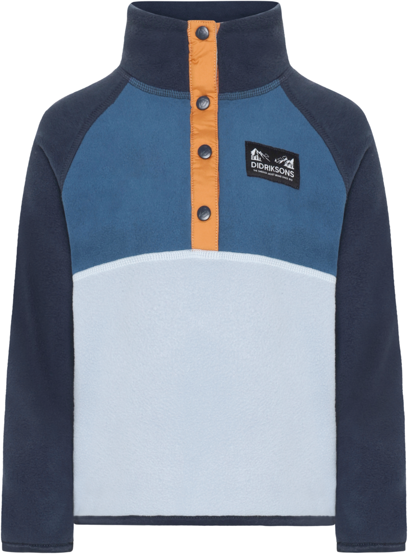 Monte Fleecetröja med knappar Barn Cloud Blue Didriksons