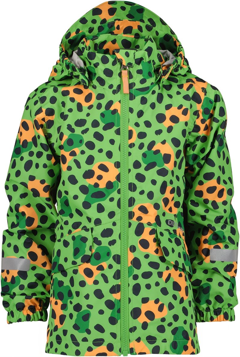 Norma Shell Jacket 2 Kids Wild Dot Green Didriksons
