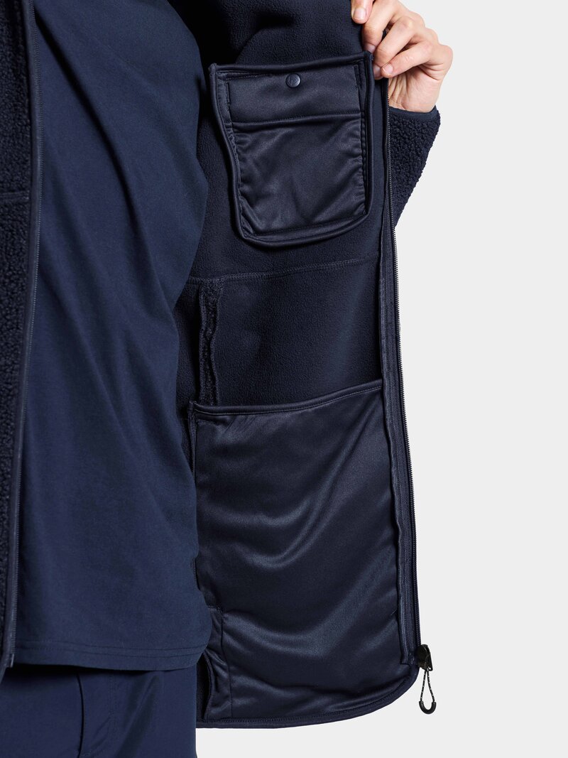 Phoenix Pile Jacket Men Dark Night Blue Didriksons