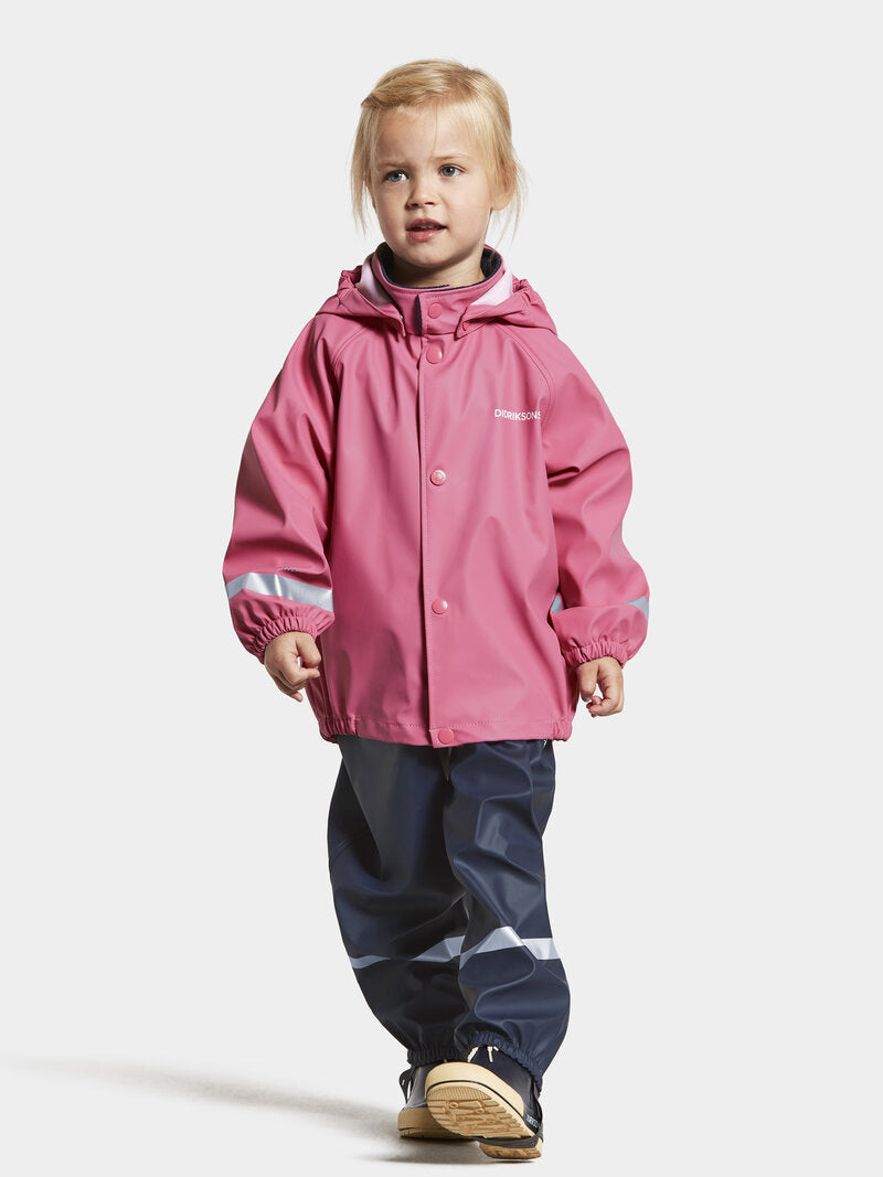 Slaskeman 6 Unlined Rain Set Kids Pink - Didriksons