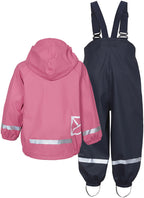 Slaskeman 6 Unlined Rain Set Kids Pink - Didriksons