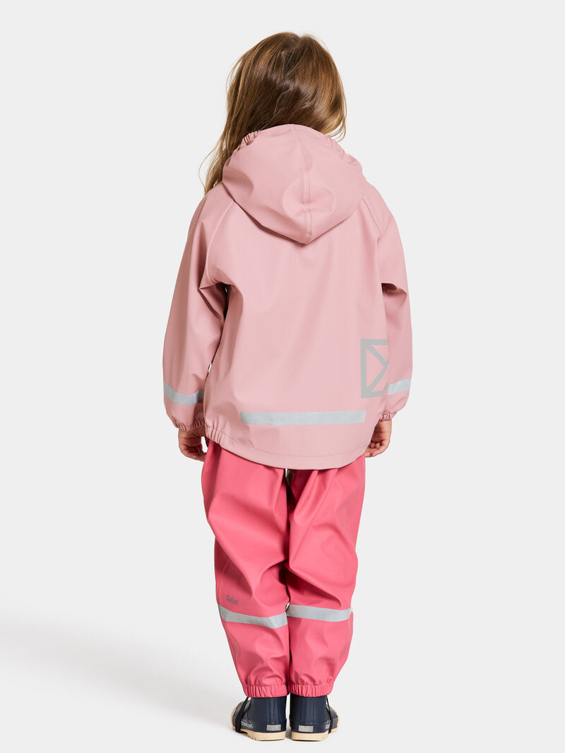 Slaskeman Unlined Kids Rain Set Soft Pink Didriksons