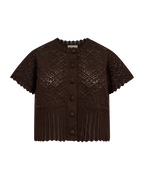 Dodo Kortärmad Cardigan Dam Coffee Bean | Smilebutiken - Freequent