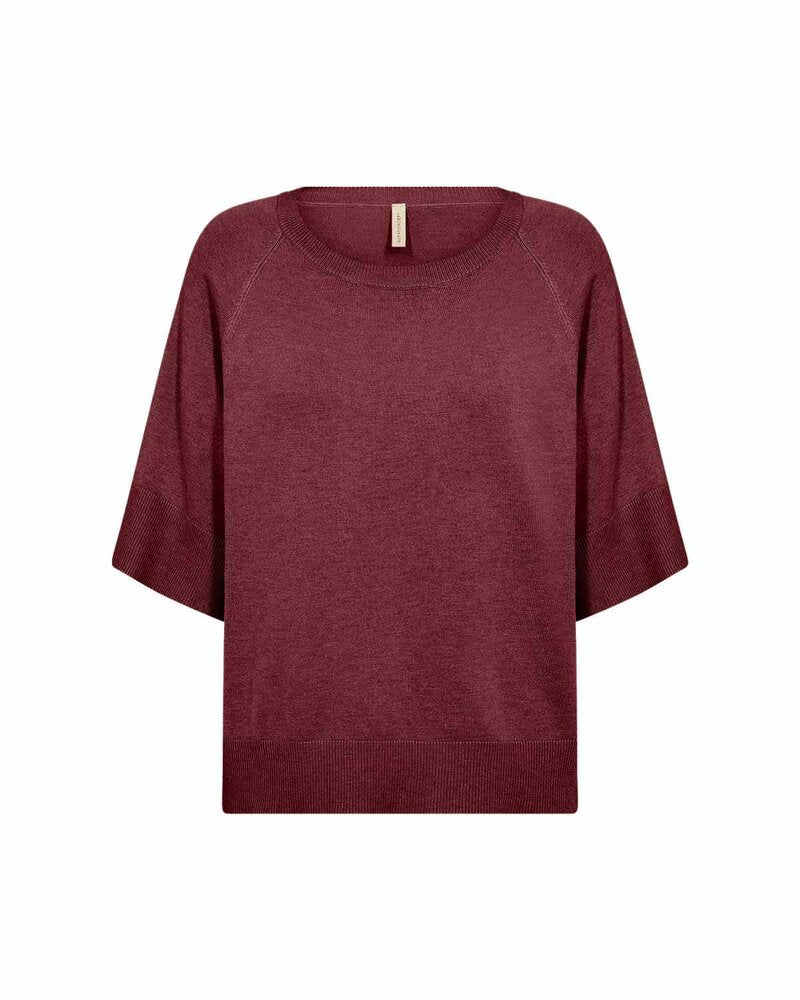 Dollie 791 Pullover Dam Oxblood Red Melange | Smilebutiken - Soyaconcept