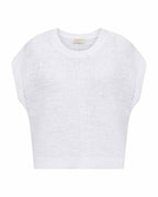 ES Tapper Stickad Väst Dam Brilliant White | Smilebutiken - Freequent