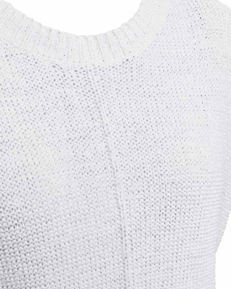 ES Tapper Stickad Väst Dam Brilliant White | Smilebutiken - Freequent