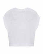 ES Tapper Stickad Väst Dam Brilliant White | Smilebutiken - Freequent