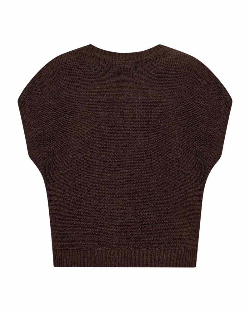 ES Tapper Knitted Vest Women Coffee Bean | Smilebutiken - Freequent