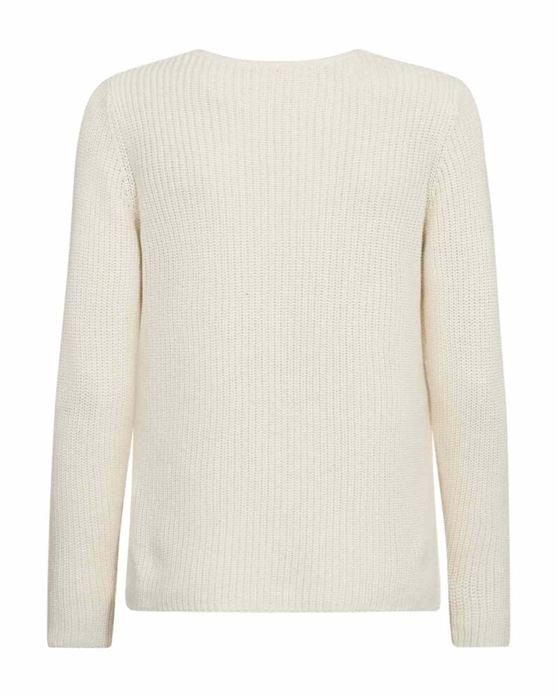 Ellis V-ringad Tröja Dam Off-white | Smilebutiken - Freequent