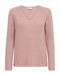 Ellis V-ringad Tröja Dam Pale Mauve | Smilebutiken - Freequent