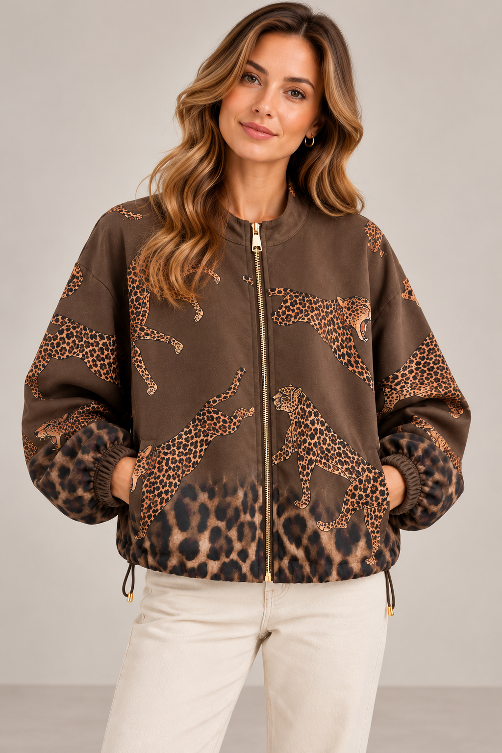 Elna Jacka Leopard Dam| Smilebutiken - Caramelle Fashion