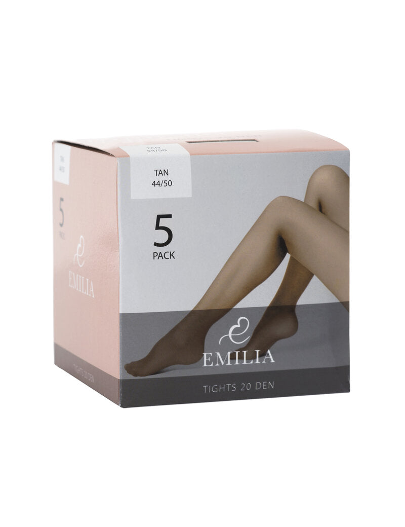 Emilia Strumpbyxor 5-Pack Dam Tan Wiges