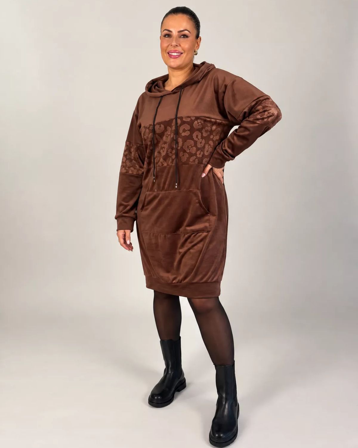 Emily Velourklänning Dam Brun | Smilebutiken - Camicia