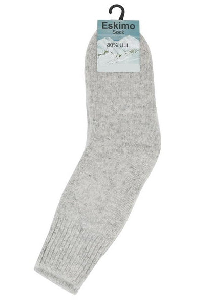 Eskimå Ullsocka Tjock Grå