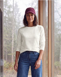 Esos Tröja med Dragsko Dam Vaniljvit Vanilla White | Smilebutiken - Cecil
