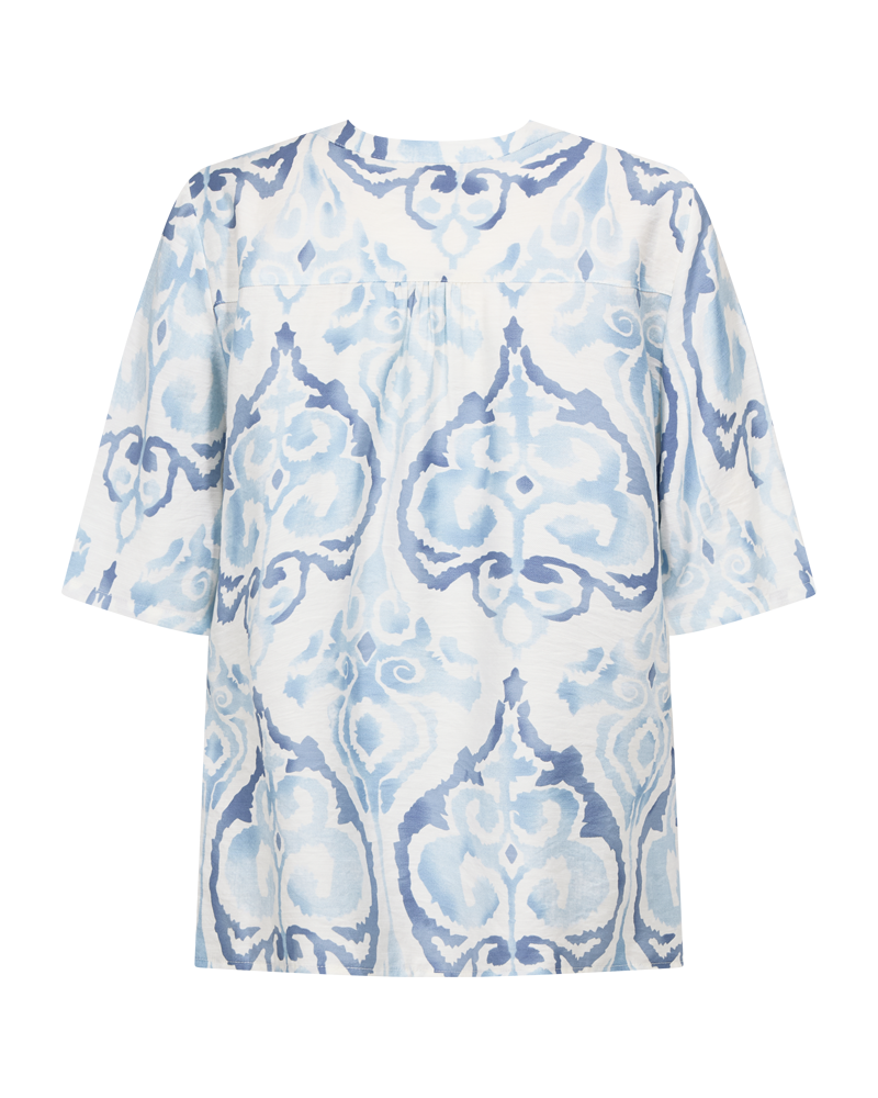 Esvespa Blouse Woman Chambray Blue W Star Off-White | Smilebutiken - Freequent