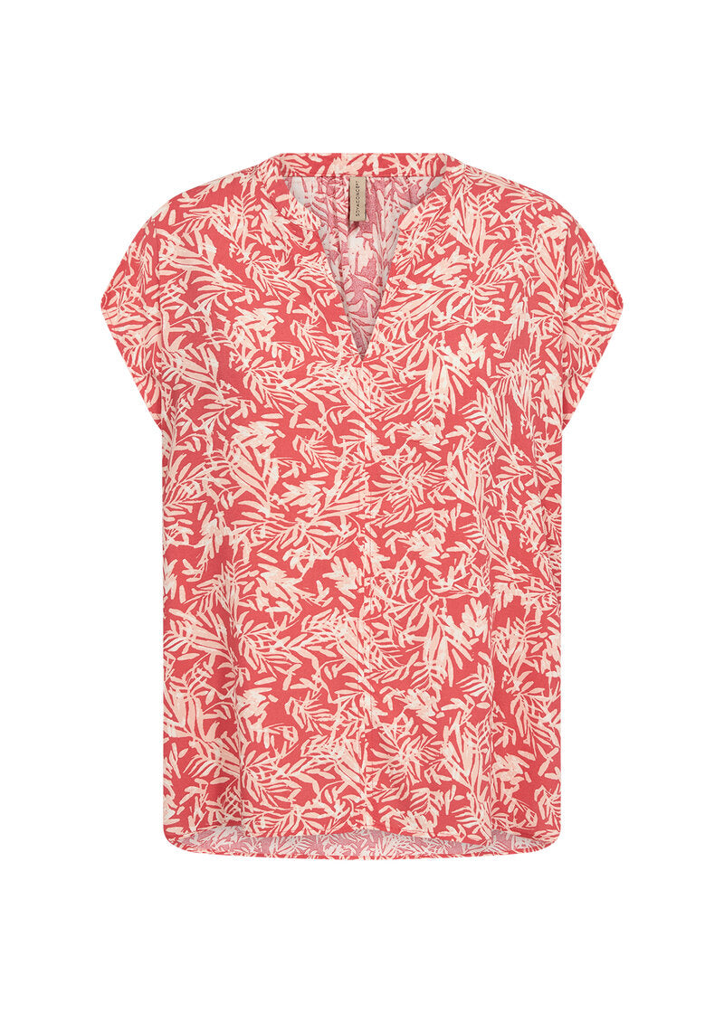 Faye 2 Short Sleeve Blouse Women Bittersweet Combi Soyaconcept | Smilebutiken