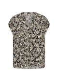 Faye 2 Short Sleeved Blouse Women Black Combi | Smilebutiken - Soyaconcept
