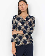 Felicity 555 Topp Dam Navy Combi | Smilebutiken - Soyaconcept