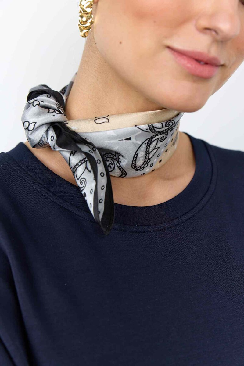 Flicka 1 Scarf Dam Black Combi | Smilebutiken - Soyaconcept