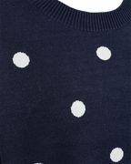 Flow Pullover Dam Navy Blazer W Star Off-White | Smilebutiken - Freequent