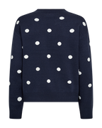 Flow Pullover Dam Navy Blazer W Star Off-White | Smilebutiken - Freequent