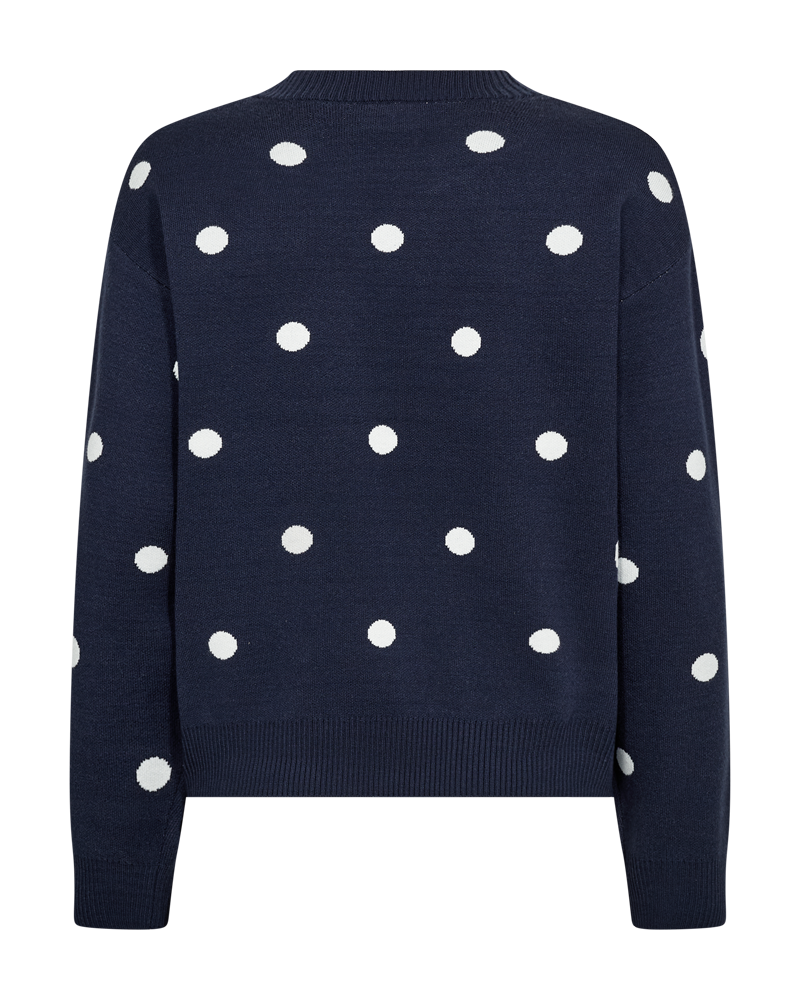 Flow Pullover Dam Navy Blazer W Star Off-White | Smilebutiken - Freequent