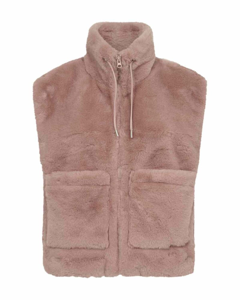 Fony Väst Fuskpäls Dam Rosa Pale Mauve | Smilebutiken - Freequent