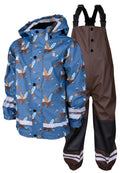 Forshem Unlined Rain Set Kids Blue Brown - Lindberg