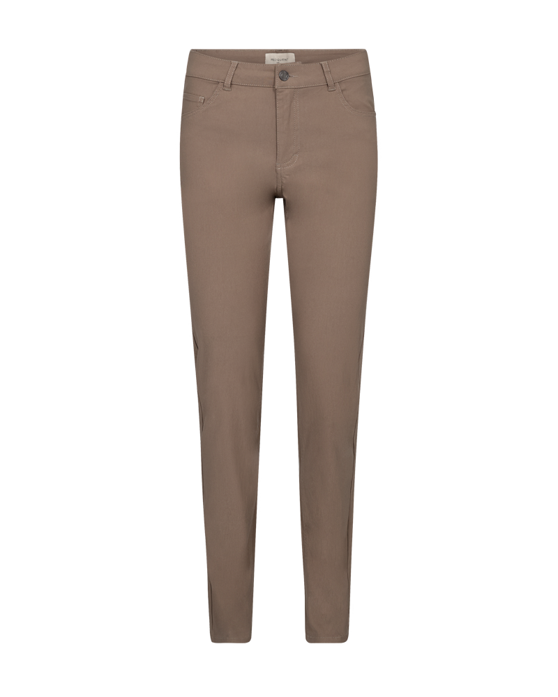 Adina Stretch Trousers Women Taupe Gray Freequent