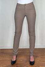 Adina Stretch Trousers Women Taupe Gray Freequent