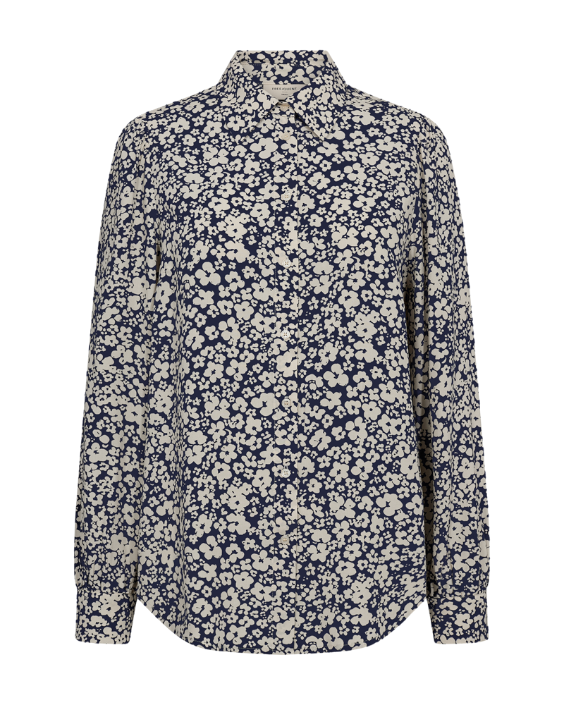 Adney Skjorta Dam Navy Blazer W Moonbeam Freequent
