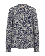Adney V-ringad Blus Dam Black W Moonbeam Freequent