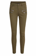 Aida PA Stretch Trousers 7/8 Women Olive Night - Freequent