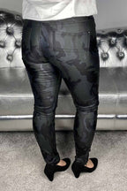 Aida Cooper 7/8 Imitation Leather Women's Camouflage - Freequent