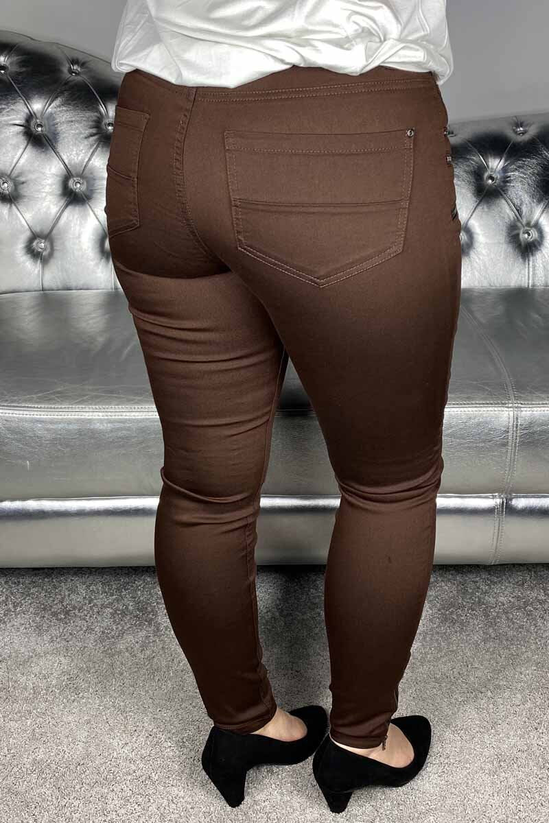 Aida PA Stretch Trousers 7/8 Women Chicory Coffee - Freequent